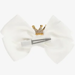Angels Face Off-White Bow Hair Clip (11cm) Outlet