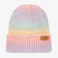 Bowtique London Ombre Rainbow Knit Beanie Hot