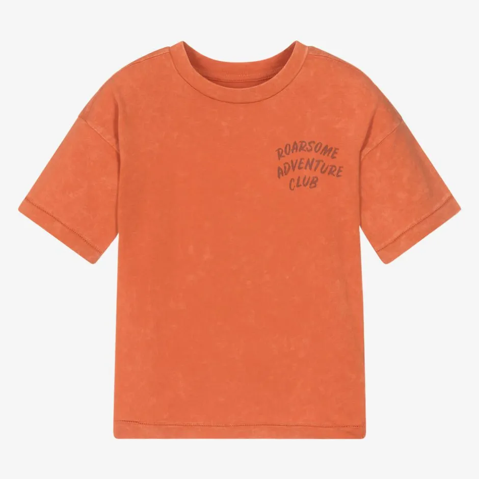 Roarsome Orange Cub Organic Cotton T-Shirt