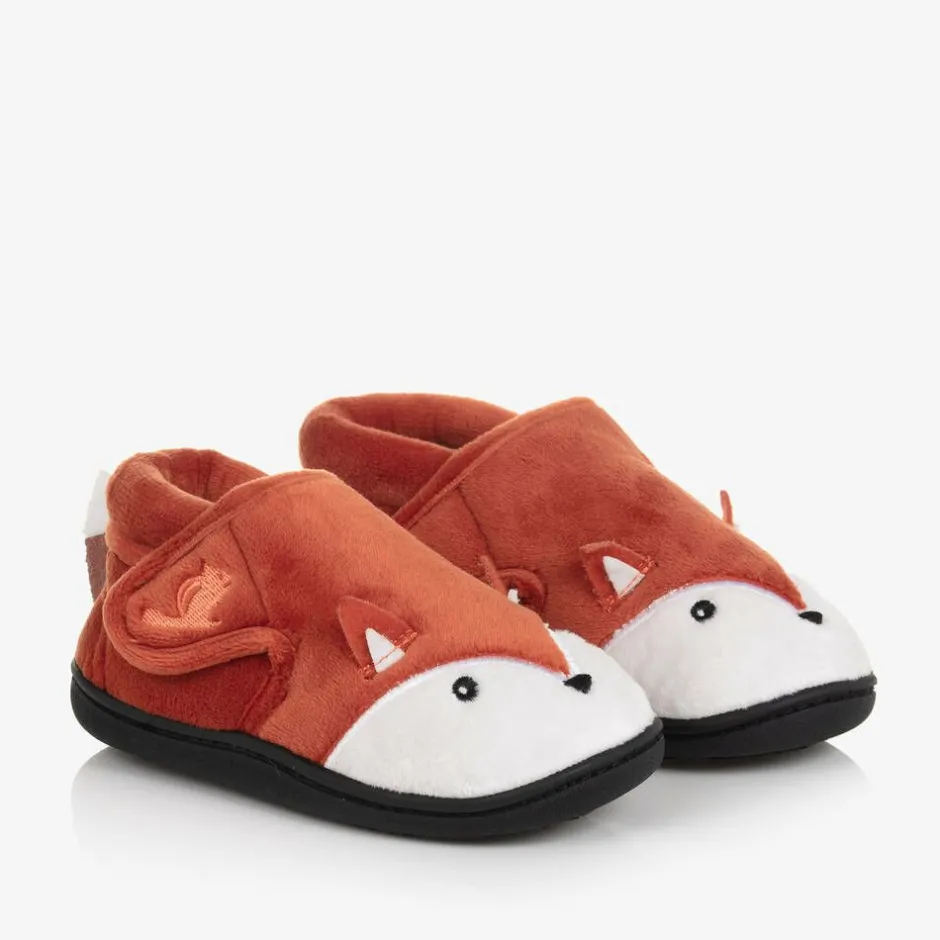 Chipmunks Orange Fox Velcro Slippers Hot