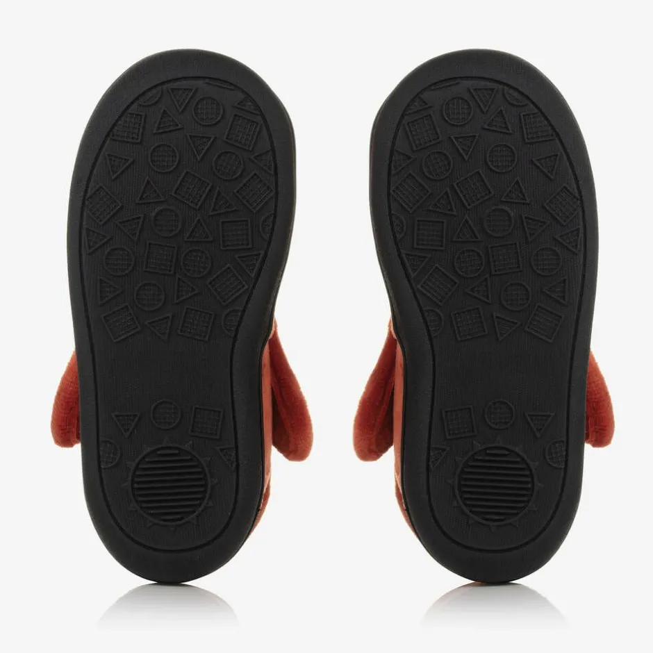 Chipmunks Orange Fox Velcro Slippers Hot