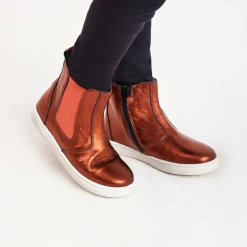 Joyday Orange Leather Ankle Boots Sale