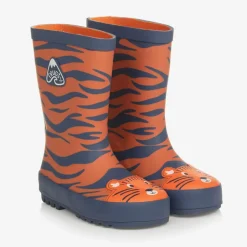 Frugi Orange Tiger Rubber Rain Boots Online