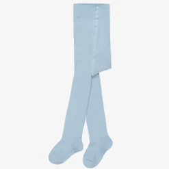Falke Pale Blue Cotton Knit Baby Tights New