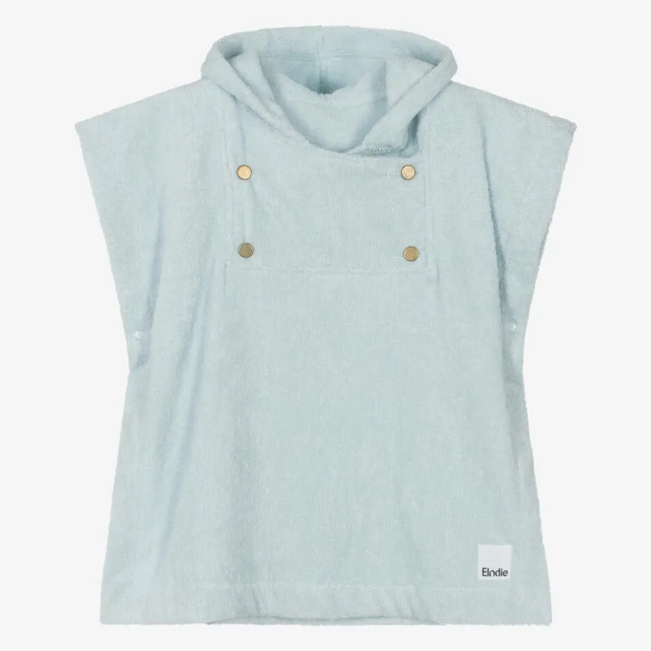 Elodie Pale Blue Hooded Cotton Poncho Towel BermudaBlue Discount