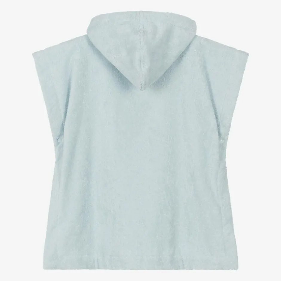 Elodie Pale Blue Hooded Cotton Poncho Towel BermudaBlue Discount