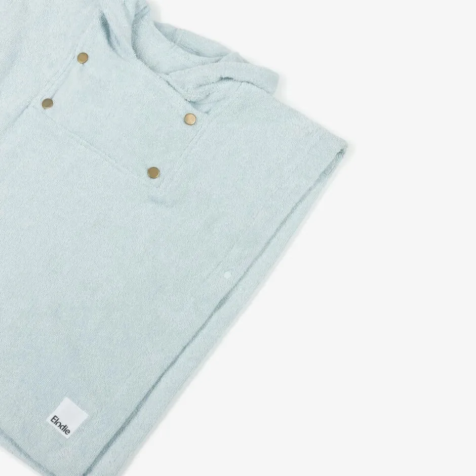 Elodie Pale Blue Hooded Cotton Poncho Towel BermudaBlue Discount