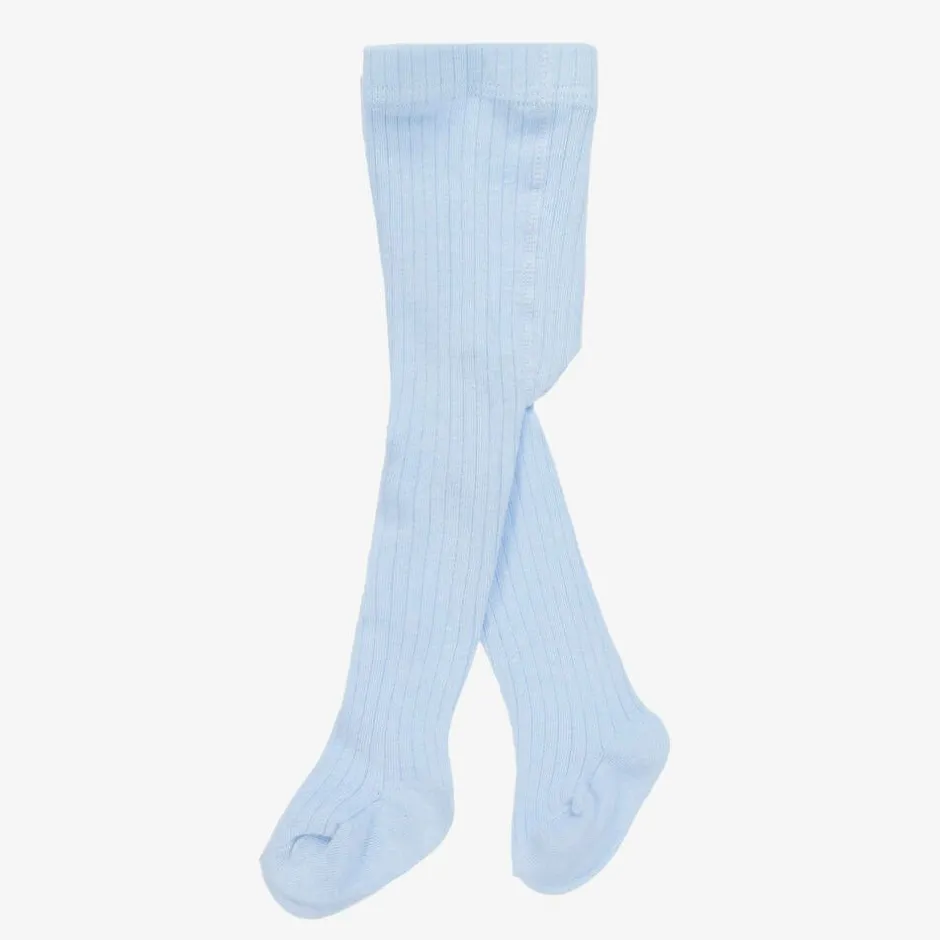 Mayoral Pale Blue Organic Cotton Baby Tights Sale