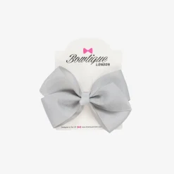 Bowtique London Pale Grey Bow Hair Clip (10cm) Lightsilver Best