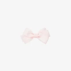 Peach Ribbons Pale Pink Bow Hair Clip (7cm) Outlet