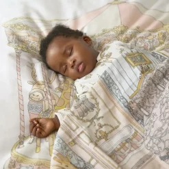 Atelier Choux Paris Pale Pink Organic Cotton Swaddle & Bib Set Best