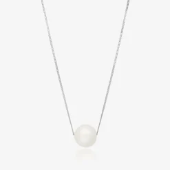 Raw Pearls Pearl & Silver Necklace (45cm) New