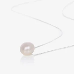 Raw Pearls Pearl & Silver Necklace (45cm) Online