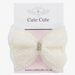 Cute Cute Pearl Bow Hair Clip (9cm) Discount