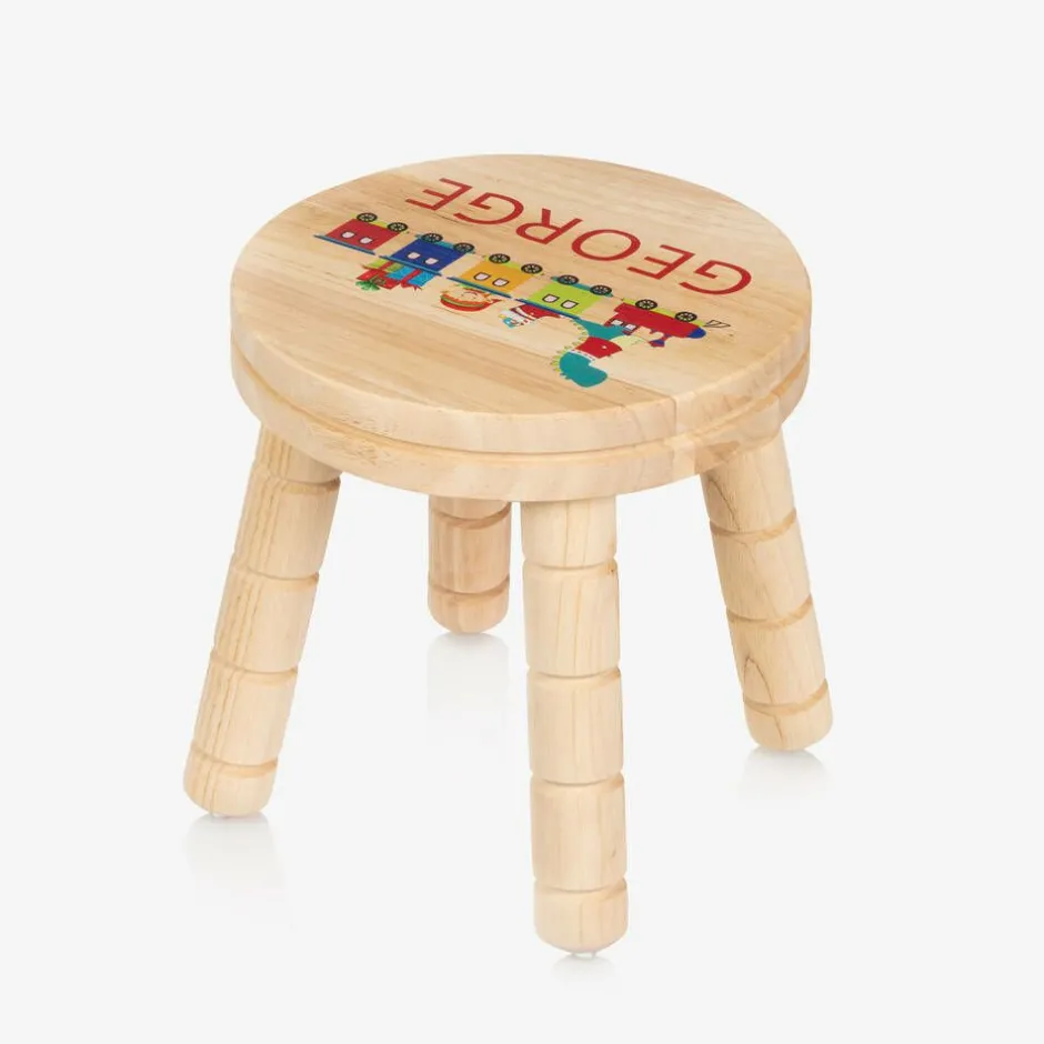Treat Republic Personalised Christmas Train Wooden Stool Clearance