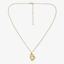 Treat Republic Personalised 18ct Gold Plated Baby Feet Necklace (45cm) New