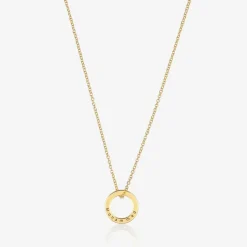 Treat Republic Personalised Gold Plated Disc Necklace (47cm)