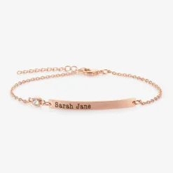 Treat Republic Personalised Rose Gold Swarovski Bracelet (21cm) Clearance