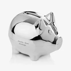 Treat Republic Personalised Silver Money Box (12cm) Clearance