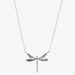 Treat Republic Personalised Silver Plated Dragonfly Necklace (46cm) Clearance