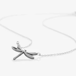 Treat Republic Personalised Silver Plated Dragonfly Necklace (46cm) Clearance