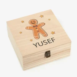 Treat Republic Personalised Wooden Gingerbread Man Box (24cm) Best