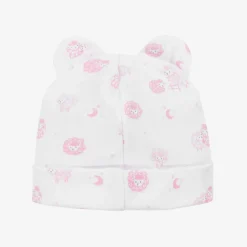 Kissy Kissy Pink & White Cotton Baby Sheep Hat Outlet