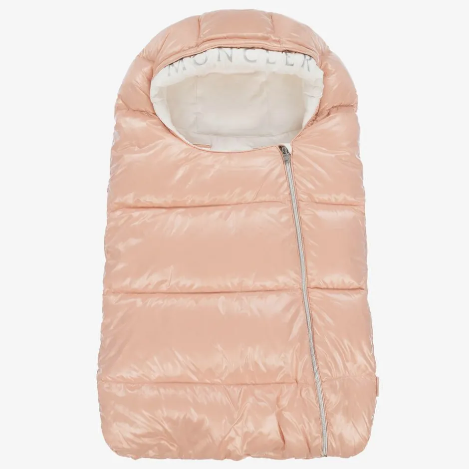 Moncler Enfant Pink & White Down Padded Baby Nest Hot