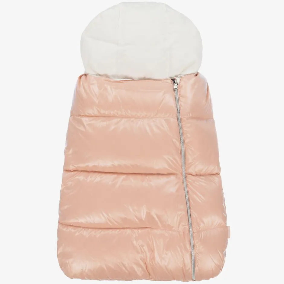 Moncler Enfant Pink & White Down Padded Baby Nest Hot