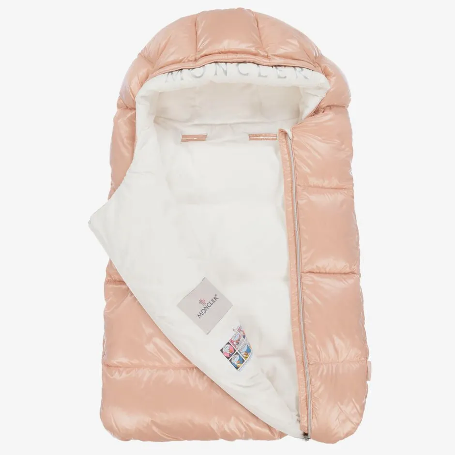 Moncler Enfant Pink & White Down Padded Baby Nest Hot