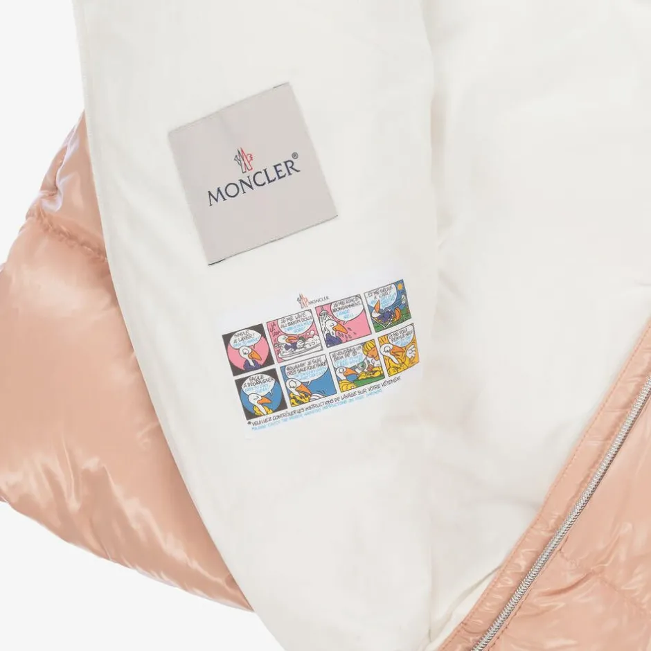 Moncler Enfant Pink & White Down Padded Baby Nest Hot