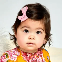 Peach Ribbons Pink Bow Hair Clip (7cm) Hot