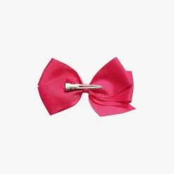 Peach Ribbons Pink Bow Hair Clip (12cm)