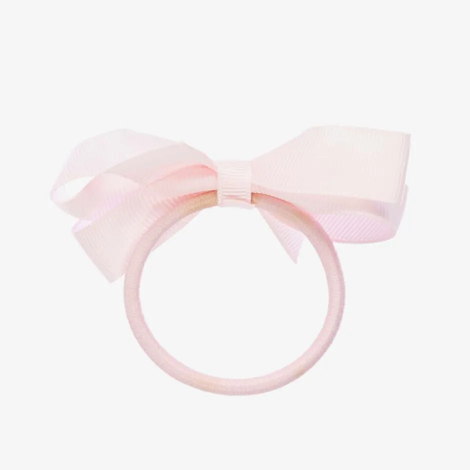 Peach Ribbons Pink Bow Hair Elastic (7cm) Hot