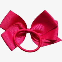 Peach Ribbons Pink Bow Hair Elastic (12cm) Outlet