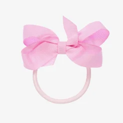 Peach Ribbons Pink Bow Hair Elastic (7cm) Discount