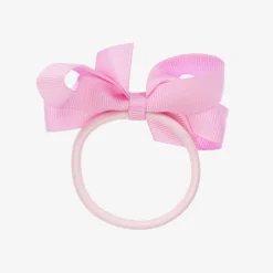 Peach Ribbons Pink Bow Hair Elastic (7cm) Discount