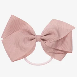 Peach Ribbons Pink Bow Hair Elastic (12cm) Outlet