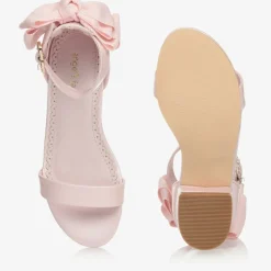 Angels Face Pink Bow Heel Sandals PalePink Clearance