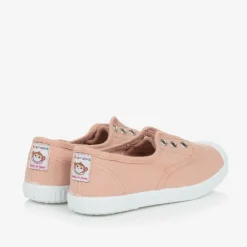 Pisamonas Pink Canvas Slip-On Trainers Sale