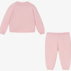 Versace Pink Cotton & Cashmere Baby Trouser Gift Set Clearance