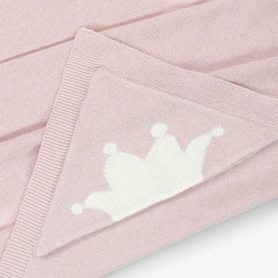 Marie-Chantal Pink Cotton & Cashmere Hooded Blanket (95cm) Best