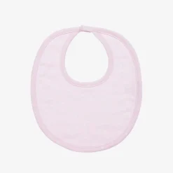 Kissy Kissy Pink Cotton Crescent Moonlight Baby Bib Hot