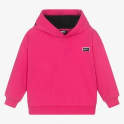 DKNY Pink Cotton Embroidered Hoodie Discount