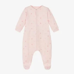 Givenchy Pink Cotton 4G Logo Babygrow Best