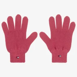 Tommy Hilfiger Pink Cotton Knit Flag Gloves Outlet