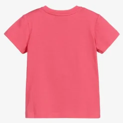 Gucci Pink Cotton Logo Baby T-Shirt Outlet