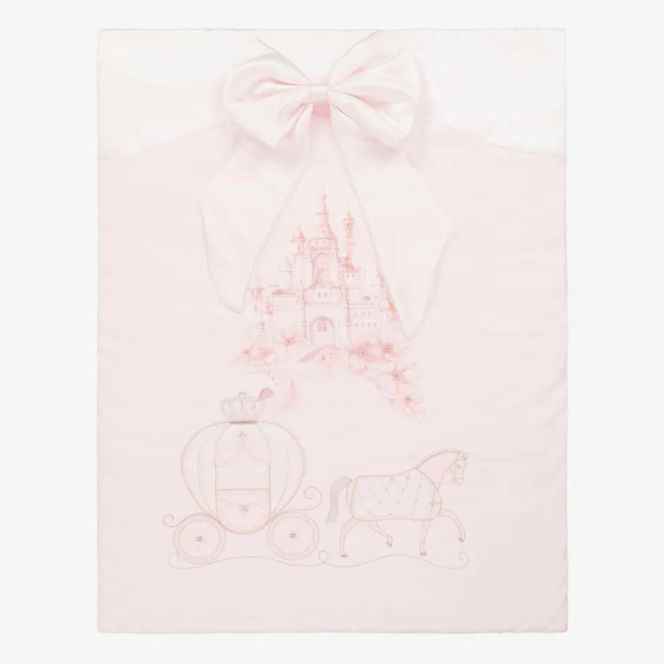 Sofija Pink Cotton Padded Blanket (85cm) Sale