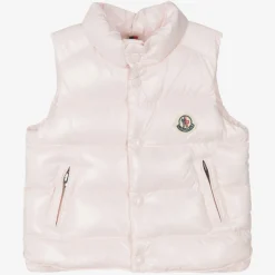 Moncler Enfant Pink Down Padded Bernard Puffer Gilet