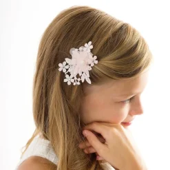 Cute Cute Pink Floral Hair Clip (7cm) Online